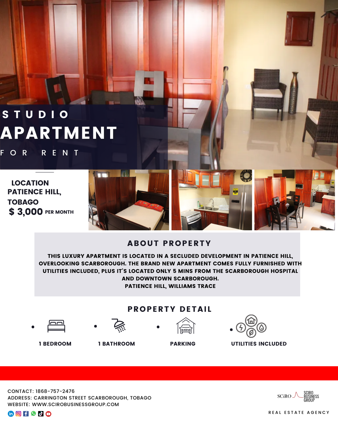 Patience Hill, Winchester Drive Studio Apartment (Ref #TB87)