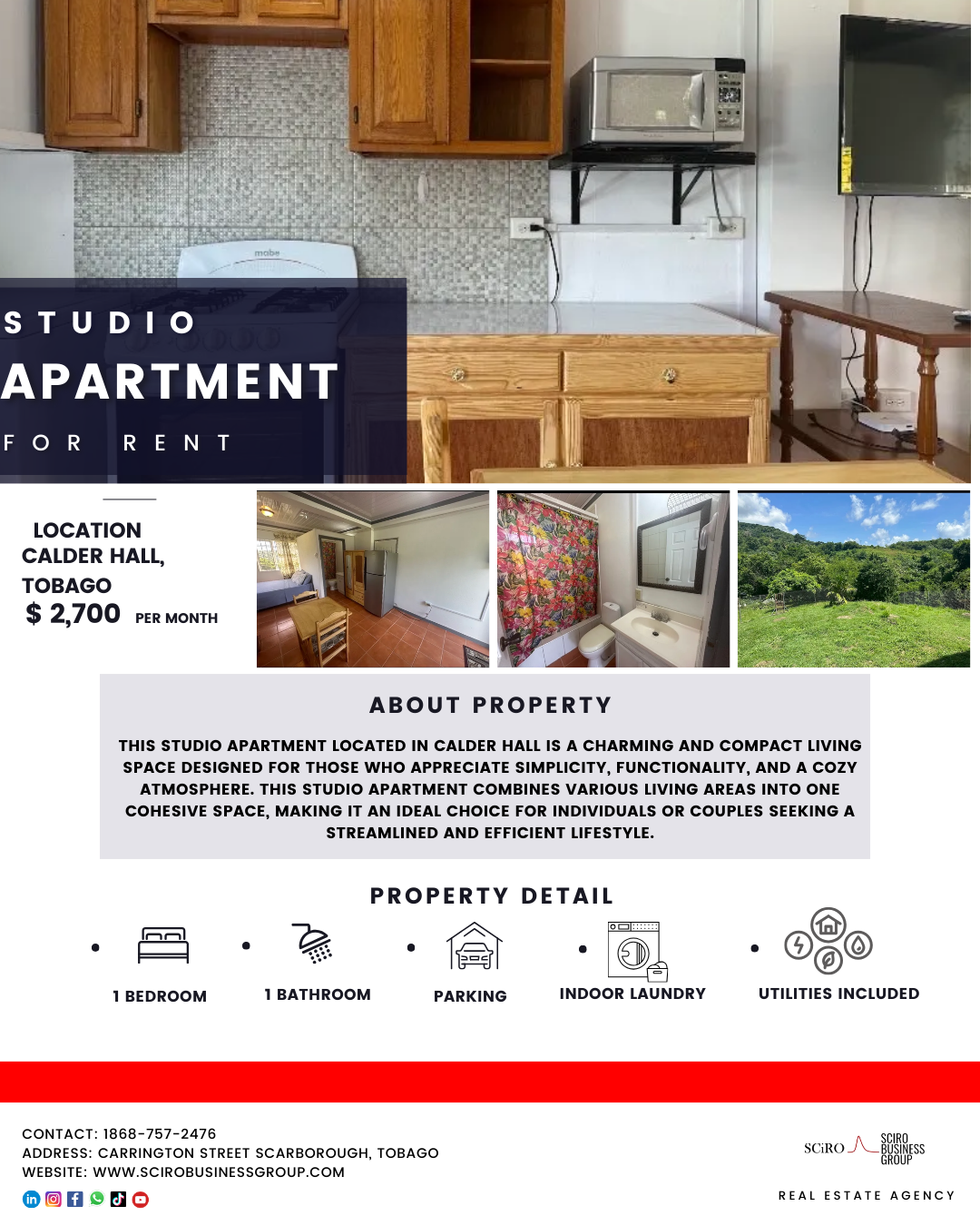 Calder Hall Studio Apartment (Ref #TB100)